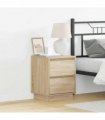 vidaXL Bedside Cabinet Sonoma Oak 39 x 34.5 x 50 cm Engineered wood