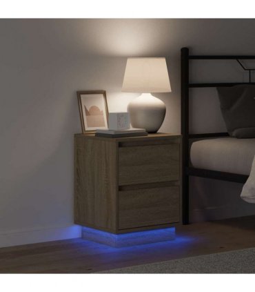 vidaXL Bedside Cabinet Sonoma Oak 39 x 34.5 x 50 cm Engineered wood