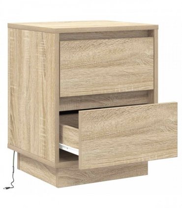 vidaXL Bedside Cabinet Sonoma Oak 39 x 34.5 x 50 cm Engineered wood