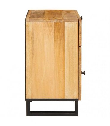 vidaXL Bedside Cabinet Natural 50 x 33 x 60 cm Solid Mango Wood