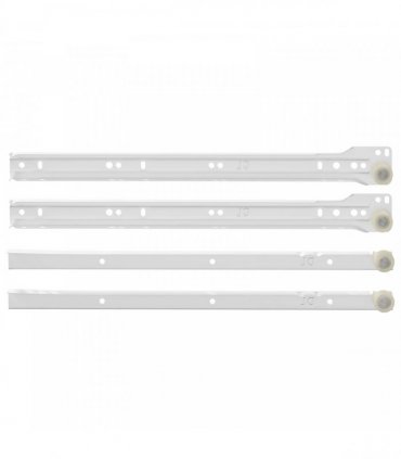 vidaXL Drawer Slide 63 pcs White Steel