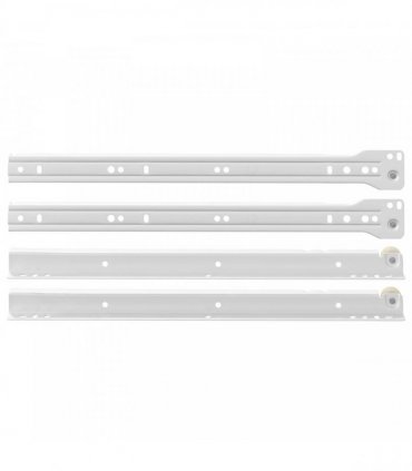 vidaXL Drawer Slide 63 pcs White Steel
