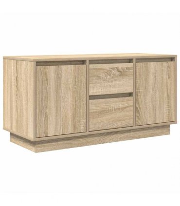vidaXL TV Cabinet with LED Lights Sonoma Oak 100x41x50 cm