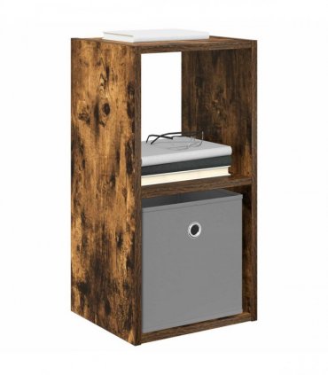 vidaXL Bedside Table Smoked Oak 30.5 x 27 x 59.5 cm Engineered Wood