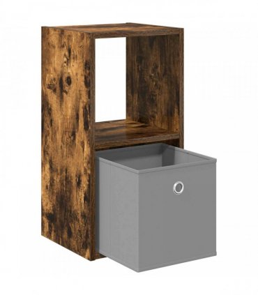 vidaXL Bedside Table Smoked Oak 30.5 x 27 x 59.5 cm Engineered Wood
