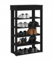 vidaXL Shoe Rack Black 60x30x98 cm Engineered Wood