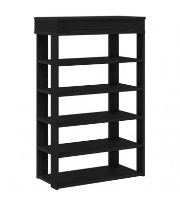 vidaXL Shoe Rack Black 60x30x98 cm Engineered Wood