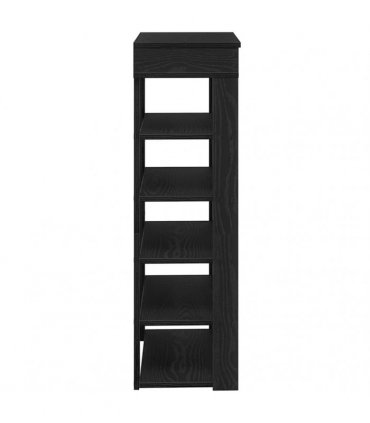 vidaXL Shoe Rack Black 60x30x98 cm Engineered Wood