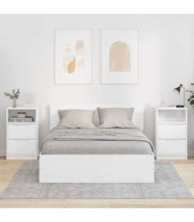vidaXL Bedside Tables 2 pcs High Gloss White 40 x 30 x 467 cm