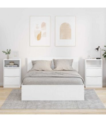 vidaXL Bedside Tables 2 pcs High Gloss White 40 x 30 x 467 cm