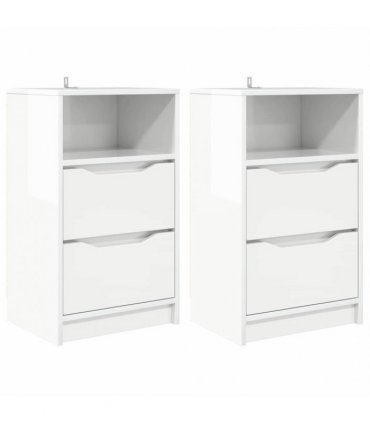 vidaXL Bedside Tables 2 pcs High Gloss White 40 x 30 x 467 cm