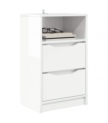 vidaXL Bedside Tables 2 pcs High Gloss White 40 x 30 x 467 cm