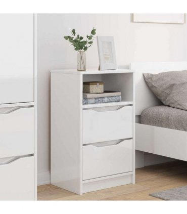 vidaXL Bedside Tables 2 pcs High Gloss White 40 x 30 x 467 cm