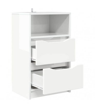 vidaXL Bedside Tables 2 pcs High Gloss White 40 x 30 x 467 cm