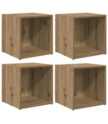 vidaXL TV Cabinet Set Wall-mounted 4 pcs Artisan Oak 37 x 35 x 37.5 cm