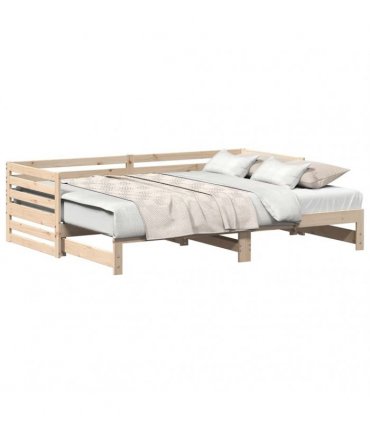 vidaXL Day bed with Trundle without Mattress 80x200 cm