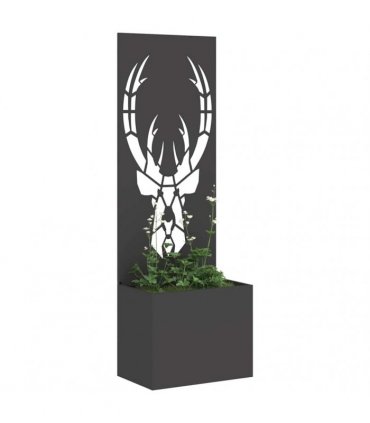 vidaXL Garden Privacy Screen Black 50 x 150 cm Cold-rolled steel