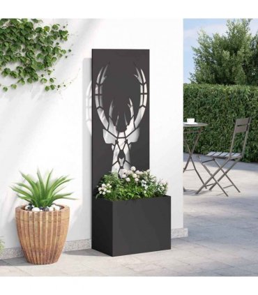 vidaXL Garden Privacy Screen Black 50 x 150 cm Cold-rolled steel