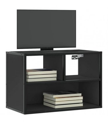 vidaXL TV Cabinet Black 60x31x39.5 cm Engineered Wood and Metal