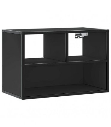 vidaXL TV Cabinet Black 60x31x39.5 cm Engineered Wood and Metal
