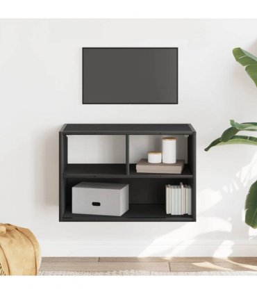 vidaXL TV Cabinet Black 60x31x39.5 cm Engineered Wood and Metal