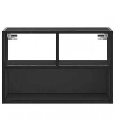 vidaXL TV Cabinet Black 60x31x39.5 cm Engineered Wood and Metal