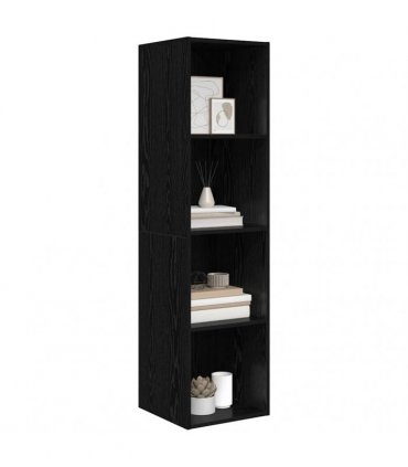 vidaXL TV Cabinet Set Black Oak 37 x 37 x 142.5 cm Engineered Wood