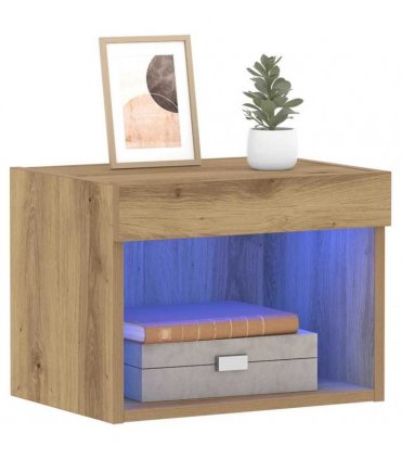 vidaXL TV Cabinet Set with LED 2 pcs Artisan Oak 40 x 30 x 30 cm