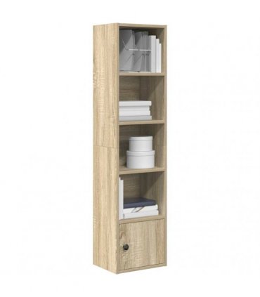 vidaXL Bookcase Sonoma Oak 31x24x127 cm Engineered Wood