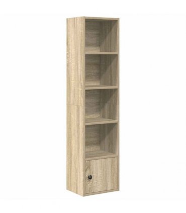 vidaXL Bookcase Sonoma Oak 31x24x127 cm Engineered Wood