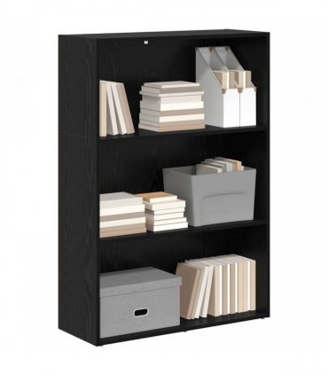 vidaXL Bookshelf Black Oak 80 x 30 x 114 cm Engineered Wood