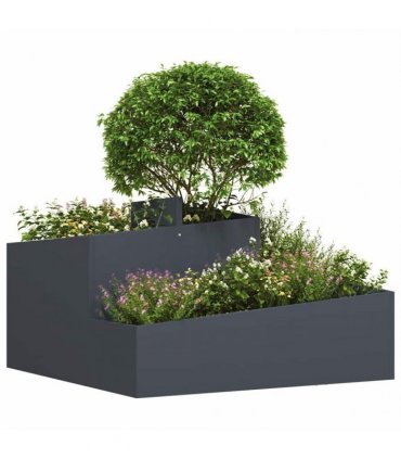 vidaXL Garden Planter Anthracite 80 x 80 x 50 cm Cold-rolled Steel