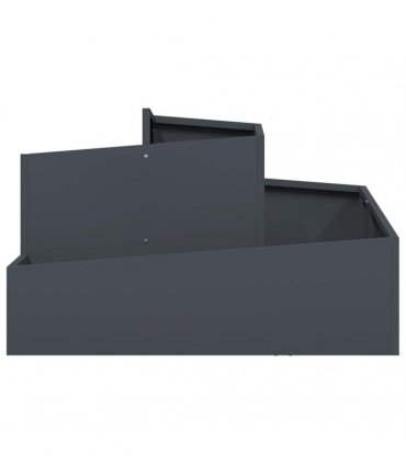 vidaXL Garden Planter Anthracite 80 x 80 x 50 cm Cold-rolled Steel