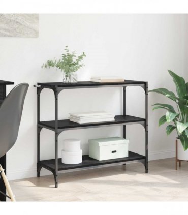 vidaXL Book Cabinet Black Oak 80 x 33 x 70.5 cm