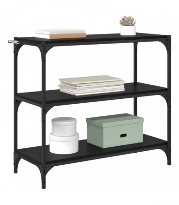 vidaXL Book Cabinet Black Oak 80 x 33 x 70.5 cm
