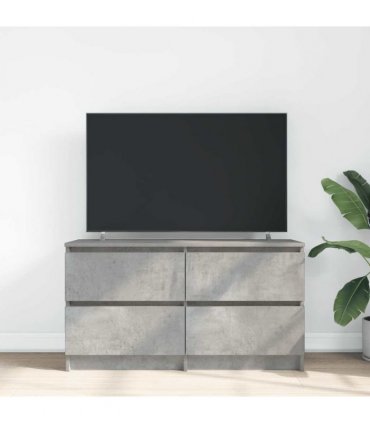 vidaXL TV Cabinet Concrete Grey 100x35x54 cm Engineered Wood