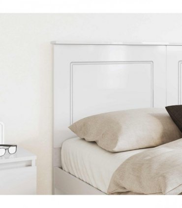 vidaXL Headboard Gloss White 100 cm Engineered Wood
