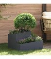 vidaXL Garden Planter Anthracite 60 x 60 x 50 cm Cold-rolled Steel