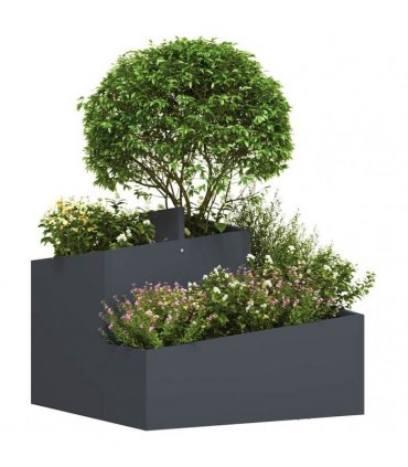 vidaXL Garden Planter Anthracite 60 x 60 x 50 cm Cold-rolled Steel