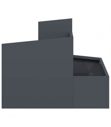 vidaXL Garden Planter Anthracite 60 x 60 x 50 cm Cold-rolled Steel