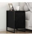 vidaXL Bedside Table 2 pcs Black Oak 39.5 x 30 x 50 cm Engineered Wood