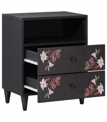 vidaXL Bedside Table Multicolour 50 x 33 x 60 cm Solid Mango Wood