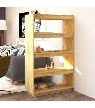 vidaXL Book Cabinet/Room Divider 80x35x135 cm Solid Pinewood