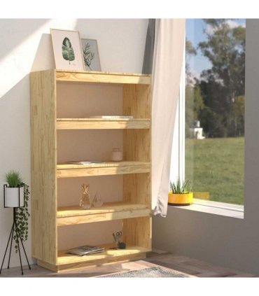 vidaXL Book Cabinet/Room Divider 80x35x135 cm Solid Pinewood