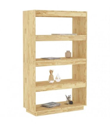 vidaXL Book Cabinet/Room Divider 80x35x135 cm Solid Pinewood