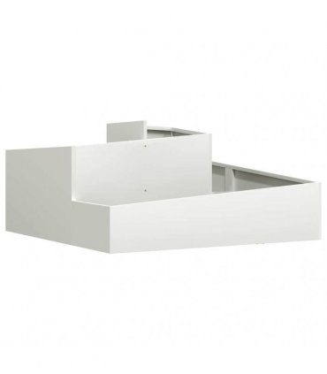 vidaXL Garden Planter White 100 x 100 x 50 cm Cold-rolled Steel
