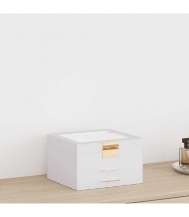 vidaXL Jewellery Box 3-Layer White 23x20.5x14 cm