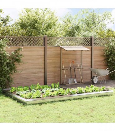 vidaXL Snail Fences 16 pcs Silver Stainless Steel