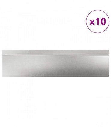 vidaXL Snail Fences 16 pcs Silver Stainless Steel
