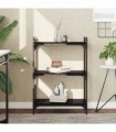 vidaXL Bookcase 3-Tier Black 60x30x86 cm Engineered Wood